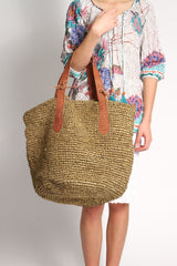 Bondi Raffia Beach Bag in Natural