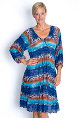 Navajo Dress in Ocean