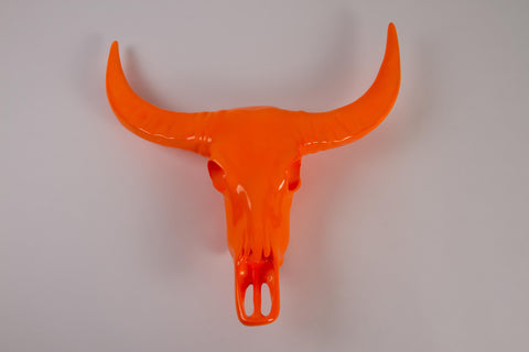 Resin Bulls Head - Orange