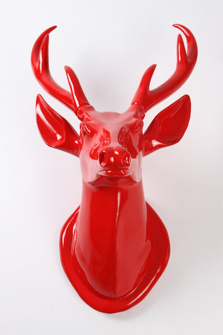 Faux Deer Head - Red