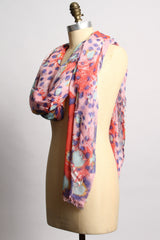Silk Tiger Pink Scarf