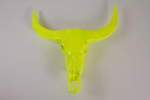 Resin Bulls Head - Neon